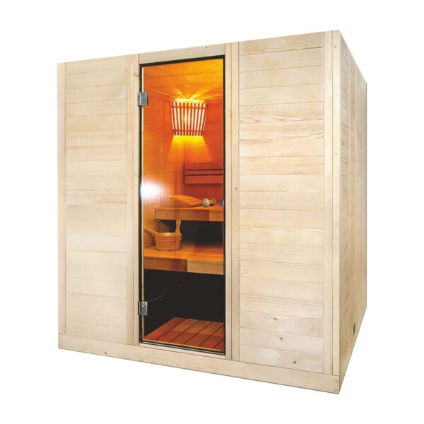 Σάουνα Εσωτερική Oxygon Elite — Total Wood & Open View (200 X 200 X 205)